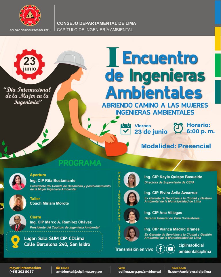 I ENCUENTRO DE INGENIERAS AMBIENTALES – viernes 23 de junio