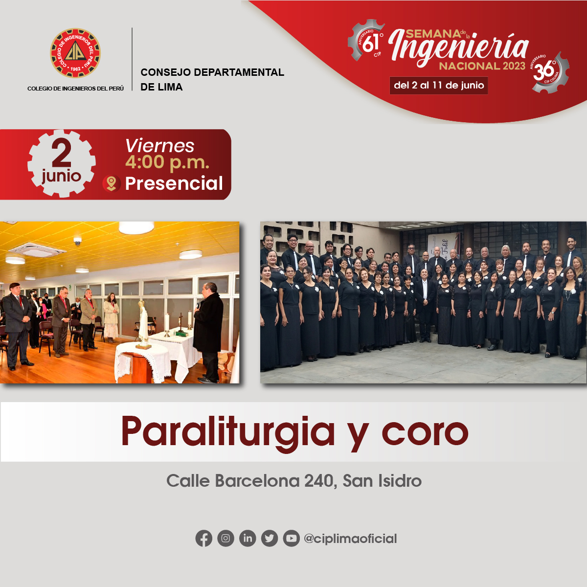 Semana Del Colegio De Ingenieros Del Perú 2023 (61 Años): CDLima (36 ...