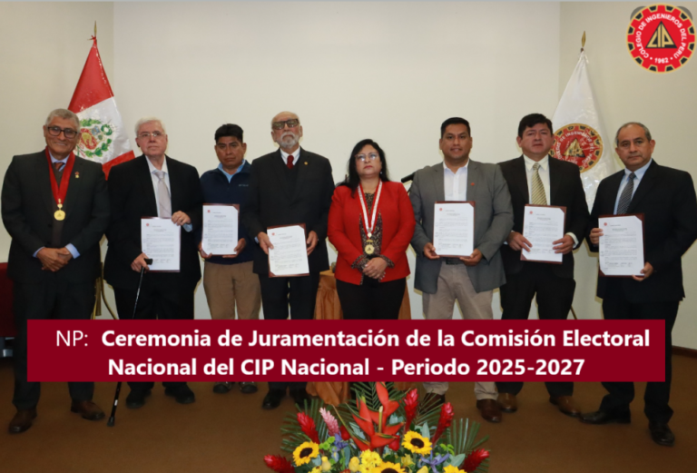 NP (30-07-24): Ceremonia de Juramentación de la Comisión Electoral Nacional del CIP CN.
