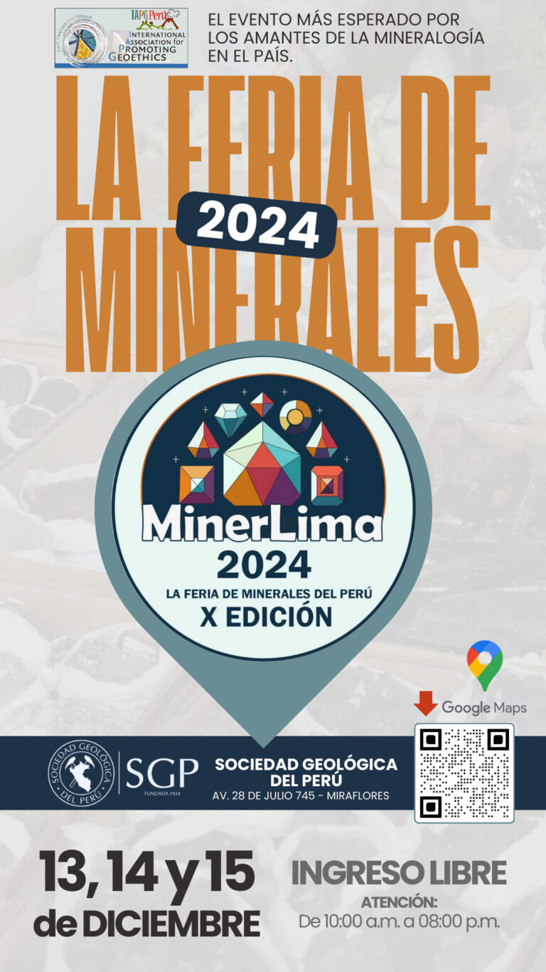 MinerLima 2024: Feria de Minerales del Perú – X Edición – 13, 14 y 15 diciembre / SGP.