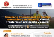 Seminario Internacional de Energía renovables y su impacto: “Nuevas fronteras de protección y control” / 24 de abril – 08:00 a.m. a 5:00 p.m.