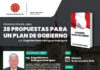 Presentación del libro: “28 PROPUESTAS PARA UN PLAN DE GOBIERNO” – Sala A del CIP CN / 18 octubre, 7:00 p.m.