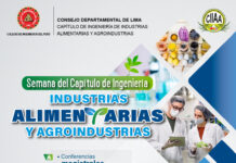 Semana del Capítulo de Ingeniería de Industrias Alimentarias y Agroindustrias / 14, 15, 16 y 18 de octubre, 15:00 a 22:00 hrs.