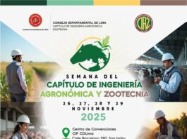 Semana del Capítulo de Ingeniería Agronómica y Zootecnia 2025 – Centro de Convenciones CIP CD Lima / 26, 27, 28 y 29 de noviembre.