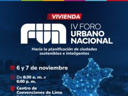 IV Foro Urbano Nacional Centro de Convenciones de Lima / 6 y 7 de noviembre 2025.