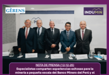 Nota de Prensa (12-12-25): INDUMIN 2025: “Especialistas comparten experiencias exitosas para la minería a pequeña escala del Banco Minero del Perú y el ENAMI de Chile”.