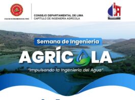 Semana de Ingeniería Agrícola 2025: “IMPULSANDO LA INGENIERÍA DEL AGUA” – CIP Lima / 2 al 5 diciembre.