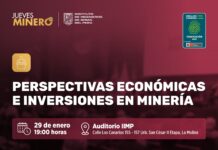 Jueves Minero del IIMP (29-01-26): “PERSPECTIVAS ECONÓMICAS E INVERSIONES EN MINERÍA” / 19h00.