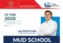 Viernes Geológicos | 𝐌ud 𝐒chool: “ESCUELA DE FLUIDOS” – CORE TECH – Sala Escalonada CDLima / 27 febrero 2026; 6.30 p.m.