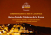 Conmemorando el Mes de las Letras / “Mateo Salado: PALABRAS DE LA BRUMA” – Complejo Arqueológico Mateo Salado / 17 Abril; 18.00 p.m.