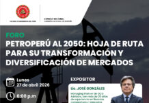 Foro: “PETROPERÚ AL 2050 – Hoja de ruta para su transformación y diversificación de mercados” – Auditorio CIP CN / 27 de abril; 6:00 p.m.