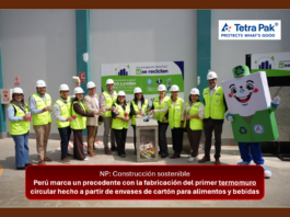 Nota de Prensa (16-julio-26) / CONSTRUCCIÓN SOSTENIBLE: “Perú marca un precedente con la fabricación del primer termomuro circular hecho a partir de envases de cartón para alimentos y bebidas”.