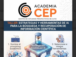 Cultura PROSPECTIVA / Taller Internacional: “Herramientas de IA para la búsqueda y recuperación de información científica” / Inicio: 17 agosto.