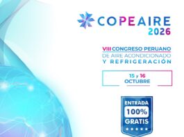 COPEAIRE 2026 | Congreso Peruano de Aire Acondicionado y Refrigeración – Centro de Convenciones – Parque de la Amistad, Surco / 15 y 16 de octubre; 9:30 a.m. – 8:30 p.m.