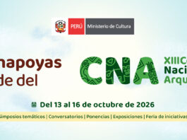 XIII Congreso Nacional de Arqueología (CNA): “TECNOLOGÍA, GESTIÓN Y DESARROLLO SOSTENIBLE EN LA INVESTIGACIÓN Y PRESERVACIÓN DEL PATRIMONIO CULTURAL” – Universidad Nacional Toribio Rodríguez de Mendoza (UNTRM) / 13 al 16 octubre.